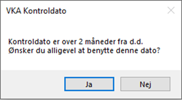 FMK - Ny VKA-ordination - kontroldato