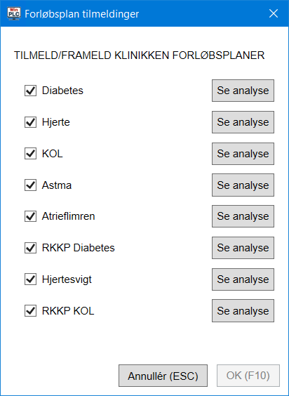 Forløbsplaner tilmeldinger